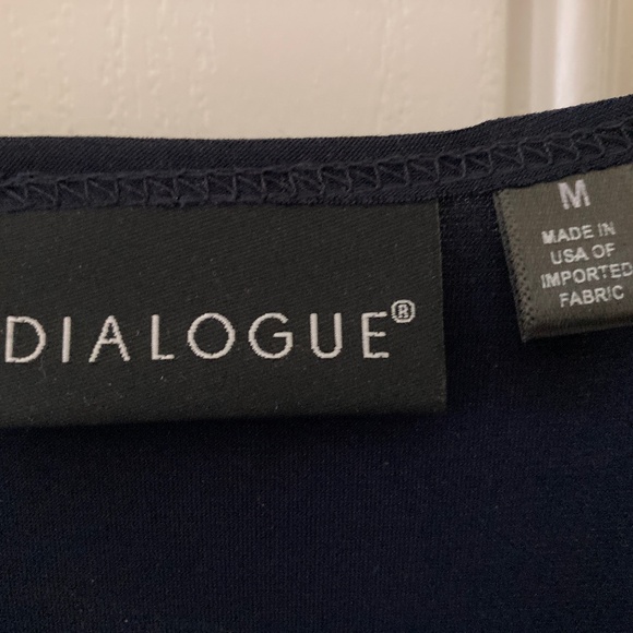 Dialogue Stretch Jersey Sleeveless Drape Neck Top/Navy/Size M/EUC/WORN ONCE! - Picture 3 of 3